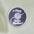 Happy Raksha Bandhan 999 Fine Silver 1 Gram Coin – Polished Round Coin with Kids Rakhi Design