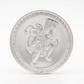 Lord Hanuman 999 Pure Silver 10 Gram Coin – Detailed Embossed Design with Decorative Border